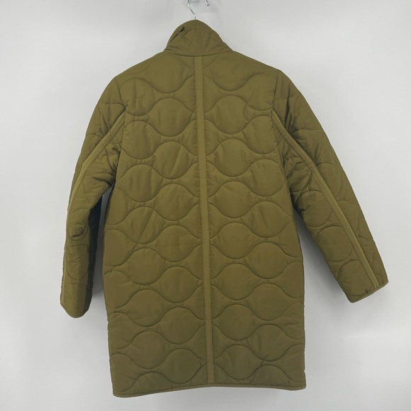 J. Crew Signature Quilted Cocoon Puffer Jacket in Warm Olive S G6 - Picture 3 of 5